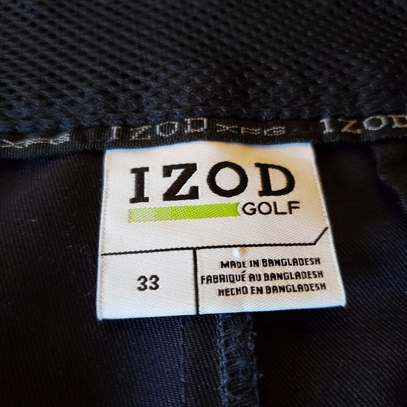 Mens Izod Black Golf Shorts in size 33 - Picture 2 of 3